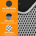 Cat Litter Mat 16"x20",Double Layer EVA litterbox Mat
