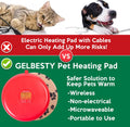 Gelbesty Original Pet Heating Pad Microwave, Snuggle Warming Safe Outdoor Newborn Kitten Puppy Pet Bed Warmer, Gel Reusable Heat Disc, Waterproof Heating Disk for Dog Cat Rabbit and Guinea Pig Gifts