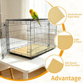 50 Pack Gravel Liner Calcium Paper for Bird Cage