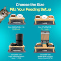 Elevated Cat Food Stand for Cat Feeders & Bowls -4" Raised Cats Bowl Stand