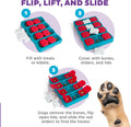 Outward Hound by Nina Ottosson Dog Brick – Interactive Treat Puzzle Enrichment Toy, Level 2 Intermediate