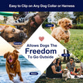Dog Leads for Yard, 35ft Tie Out Runner Steel Wire Cable, Heavy Duty Pet Tether Chains for Dogs Up to 130 Lbs, Outside, 