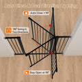 43 inch Tall Safety Baby Gate Adjustable 29.7-45.2inch Extra-Wide Metal Baby Gate Drill-Free Pressure-Mount Installation