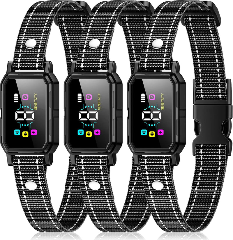 3-Pack Dog Bark Collar for Large Dog 8-120Lbs Medium Small Dog Barking Collar with 5 Adjustable Sensitivity Beep Vibrati