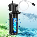 TARARIUM Aquarium Filter U-V for 20-75 Gallon, 200GPH Fish Tank Filter w/ 5W U-V Light Green Clean Machine Submersible P