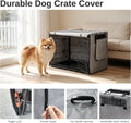 Dog Crate Cover 36 in,Waterproof 600D Oxford Gray,Calming Anxiety Privacy