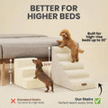 Miorun Dog Stairs for High Beds, Extra Tall 24.5" 5-Step Pet Steps for Medium & Small Dogs, Foam Ramp for Tall Couch & Bed, Washable Cover - Dog Steps for Bed