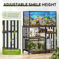 Reinforced 40-50 Gallon Aquarium Stand with Power Outlet, Ultra-Stable 660 LBS Capacity Metal Fish, Tank Stand for Repti