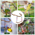 Bird Swing Toys, Standing Bird Perch with Natural Grape Wood, U Shape Hangable Birdcage Accessories, Birds Chewing Toy for Budgerigars, Parakeets, Cockatiels, Conures, Lovebirds, Finches (1Pack)