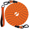 Joytale Long Leash for Dog with Removable Padded Handle, Heavy Duty Lead for Large Medium Dogs,15FT/30FT/50FT/65FT Reflective Training Leash for Play, Camping, Backyard Tie Out, Orange, 30FT