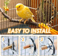 Bird Perch Platform Stand Wooden Parrot Perch Corner 6.7 Inches Fan Shape Playground Cage Accessories Parrot Stand Flat Perches for Bird Cages Corner Shelf for Birds Parrots Hamster Gerbil
