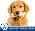 PET MAGASIN Natural Rawhide Bones Chewing Dog Treats, 10-Pack (Small (4-5 Inch))