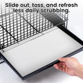 BREENHILL 23.6x16.9in Bird Cage Liners - 100 Sheets Pre-Cut Disposable Cage Tray Liners, High Absorbent Non-Woven Pads for Parrots, Cockatiels and Small Animals