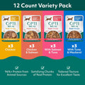 Wet Cat Food, Surf & Turf Selection, Grain Free Morsels, 3oz, 12 Pouches