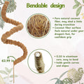 Homedy Crafts Bearded Dragon Climbing Bridge with Veggie Feeder Ball – Bendable Vine Enrichment Route for Large Tanks, Greens Intro Kit, Reptile/Lizard Tank Accessories (Salad Feeder Ball)