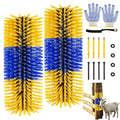 2PCS Livestock Scratching Brushes, Horse Scratcher Goat Brush Post