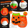 ABRRLO Funny Dog Pumpkin Costume Small Dog Cat Halloween Costumes Boy Girl Cute Halloween Dogs Shirt with Leash Ring Pum