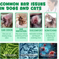 IMKCICSZ Ear Cleaner for Dogs & Cats – Gentle Plant-Based Formula with Soothing Relief, 10 Single-Use Tubes (1.5 mL Each) | Daily Ear Cleaning Solution for Pets