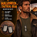 Military Dog Tag Necklace with Pre-Stamped ID Plates and Silencers