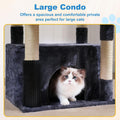 Hey-brother Cat Tree Tower with Large Platform, Spacious Condo, MPJ060G