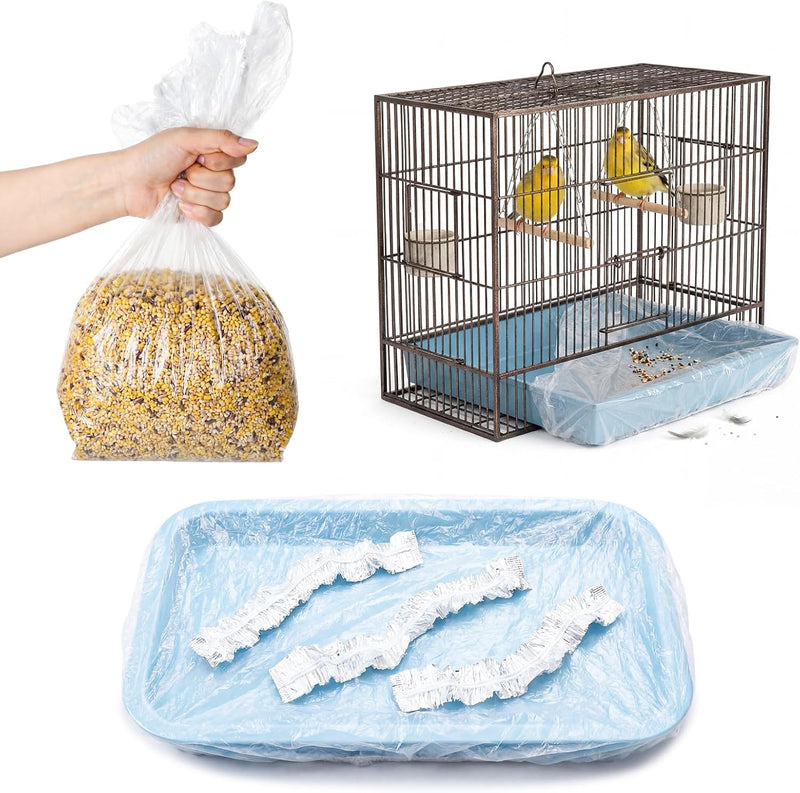 100 Pcs Disposable Bird Cage Liners Bags Accessories