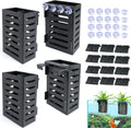 Aquarium Plant Holder 4 PCS Aquatic Plant Pot (Black)