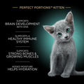 Sheba Perfect Portions Kitten Wet Cat Food Pate Chicken Entree, Salmon Entree, and Turkey Entree, 2.6 oz. Twin-Pack Trays (24 Count, 48 Servings)