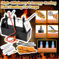 Triple Burners Portable Propane Gas Forge Three Burners 2700°F/1482℃ Large Capacity Square Forging Furnace for Blacksmit