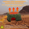 MECESOR Reptile Hide Cave with Heated Basking Platform, Resin Habitat Decor