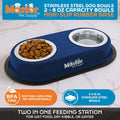 Master Pet Supply Double Dog Bowls Set with Elevated Base