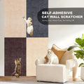 78.7"X15.8" Self-Adhesive Cat Scratching Mat - Durable Couch Protector from Cat Claws, DIY Furniture Protector from Cats Scratching, Sticky cat Scratch Wall mat- No Residue, Safe for Cats (Dark Grey)