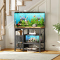 MAHANCRIS 40-50 Gallon Fish Tank Stand, Aquarium Stand with Power Outlet and Storage Cabinet, Heavy Duty Tank Stand Suit