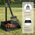 Pooper Scooper for Large Dogs, Metal Poop Scooper with Rake,Tray for Yard