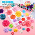 Amylove 200 Pcs Dog Collar Flowers Bows Bulk Grooming for Girls Boys Pets Puppies Cats Small Medium Dogs Flower Charms Ties Accessories Embellishments for Parties Pets, 20 Colors