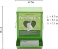 Metal Small Animal Feeder with Lid, Heavy Duty, Large Capacity Food Dispenser, Great for Rabbits, Guinea Pigs, Chinchill
