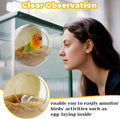 Jevnd Bird Nest for Cage Bite-Resistant, Washable Clear Observation Small Bird House Hanging, Warm Birds Bed Plush Hut, Parakeet Nest to Lay Eggs Breeding Sleeping for Parrot Budgie Lovebird Canary