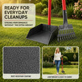 Pooper Scooper for Dogs Heavy Duty Metal 38.2in Long Handle Tray & Rake