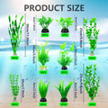 Artificial Aquarium Plants Set, Plastic Fish Tank Decorations, Fish Tank Decor for Betta Goldfish