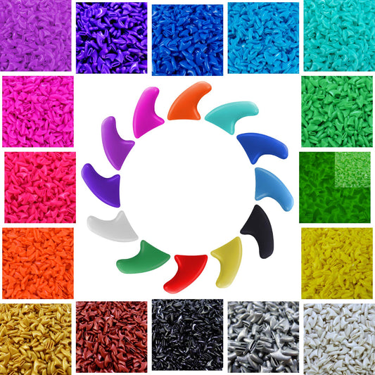 zetpo Cat Nail Caps | Cat Claw Covers | with Adhesives and Applicators (M, 5X Solid Random Colors | 100 pcs)