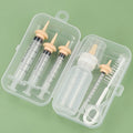 Pet Nursing Kit, Kitten Bottle Feeding Set with Nursing Nipples, Formula Dispenser, Liquid Syringe for Newborn Puppies and Kittens