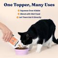 Solid Gold Bone Broth Cat Food Topper - Limited Ingredient Lickable Cat Broth Pouches w/Salmon Protein Shreds & Collagen for Hydration & Gut Support - Easy to Serve Gravy for Cats Meal Topper - 12ct