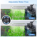 AQQA Internal Aquarium Filter for 2-10 Gallon Tank, Adjustable Flow
