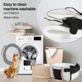 Dog Car Seat for Small Dogs Adjustable Portable Center Console Dog Car Seat Removable Cat Booster Cars Seats - Safety Belt with Cushion Anti-Collapse for Puppy Kitten Up to 15 Lb