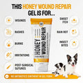 SILVER GRADE Dog Wound Care with Manuka Honey & Colloidal Silver for Scratches & Skin Irritations – Cat & Dog Hot Spot T