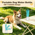 Foldable Dog Water Bottle, 12 oz Portable Pet Dispenser