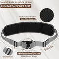 Tails & Tales Hands Free Dog Leash with Waist Pouch, Lumbar Support Upgraded, Bungee Reflective Leash, Adjustable Belt 25-55", Walking Running Hiking Training for Dogs Up to 125lbs (Gray, Two Dogs)