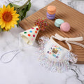 Cat Birthday Hat and Bandana Scarf, Cat Birthday Outfit Party Hat Dog Costumes Cute Lace Puppy Bib Scarf Party Decorations Set for Small Medium Cats & Doggy