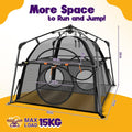 Extra Large Catio Outdoor Cat Enclosure Rywell 2-Tier Cat Tent for Patio, Balcony, Indoor & Camping, Foldable Outdoor Cat Playpen with Windows, Weatherproof Sunproof (Carry Bag Included)