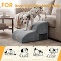 Topmart High Density Extended Foam Dog Ramp&Steps 2 Tiers,11.8" High,Non-Slip Dog Stairs,Soft Foam Pet Ladder with Removable Cover,Best for Injured,Older Cats,Pets with Joint Pain
