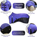 BARN & STABLE 600D Ripstop Lightweight Horse Turnout Sheet No Fill,Water-Resistant & Breathable Horse Blanket for Spring
